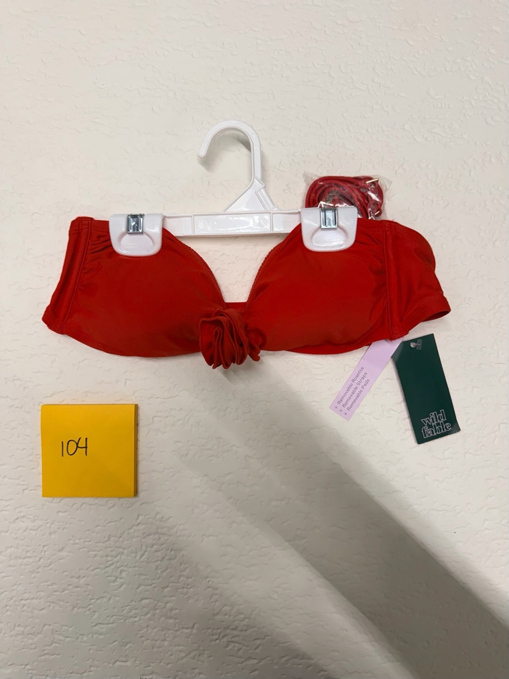 wild fable Red Knot-Front Push-Up Bikini Top